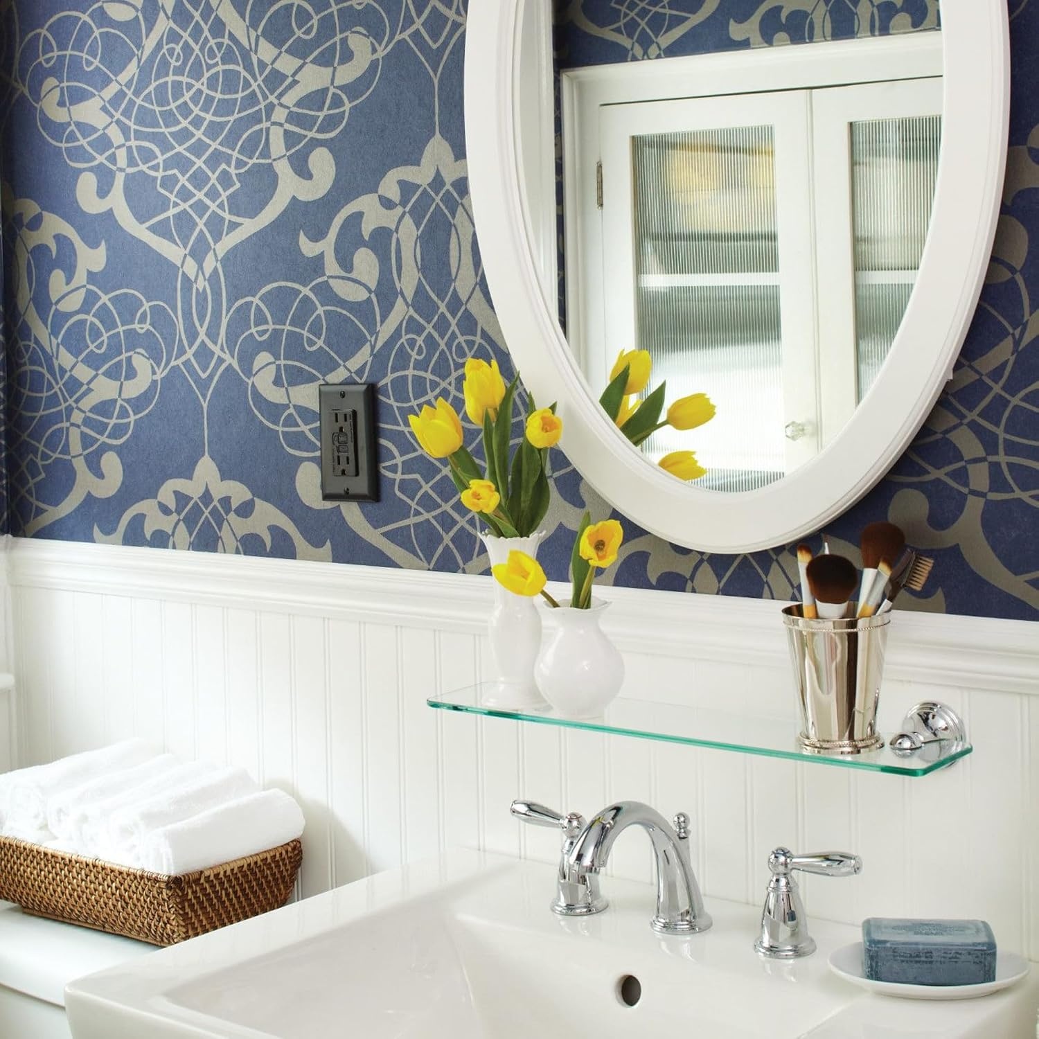 image:imageMoen TV6620 Brantford Widespread Bath Faucet Chrome Bathroom sink faucet valve included widespread installation high arc spout chrome finish