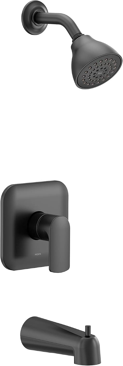 image:imageMoen UT2813EPBL Rizon MCORE 2Series 1Handle Tub and Shower Trim Kit Valve Required Matte BlackMatte Black