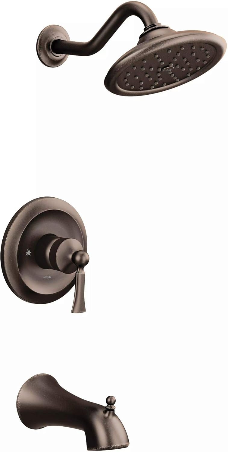 image:imageMoen UT35503EPORB Wynford MCORE 3Series 1Handle EcoPerformance Tub and Shower Trim Kit Valve Required Oil Rubbed Bronze
