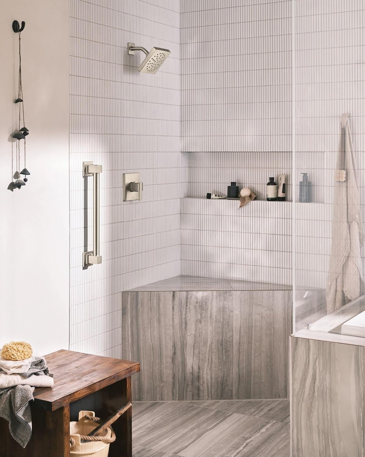 image:imageMoen UTS3713 90 Degree MCORE 3Series 1Handle Tub and Shower Trim Kit Valve Required ChromeBrushed Nickel