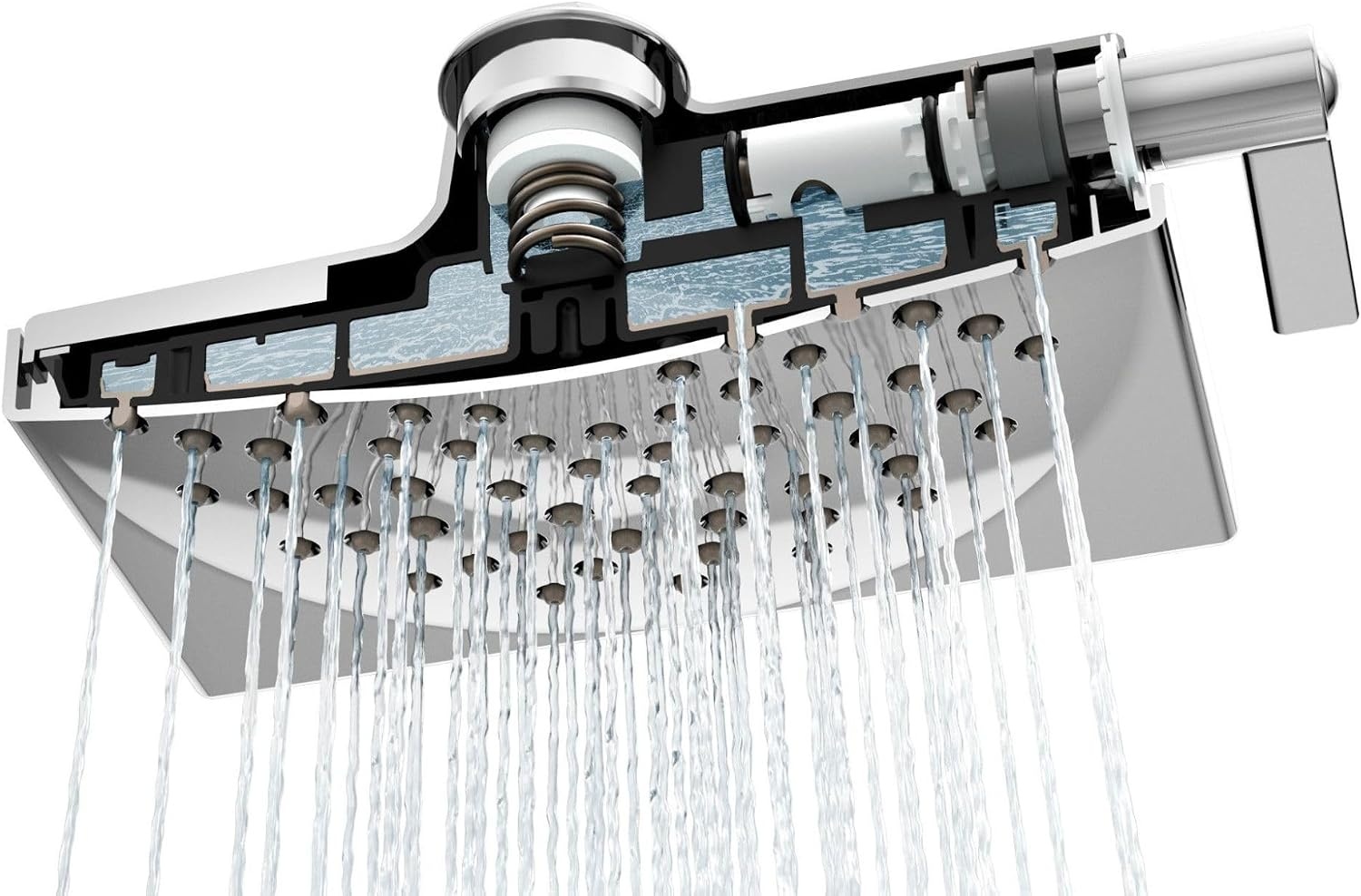 image:imageMoen Velocity Chrome TwoFunction 85Inch Diameter Spray Rainshower Showerhead S6345