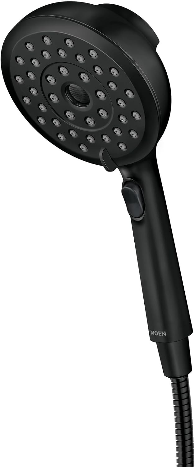 image:imageMoen Verso EcoPerformance Handshower Detachable Round Shower Head with Magnetix Docking System 60 Hose Spot Resist Brushed Nickel 220H2EPSRNMatte Black