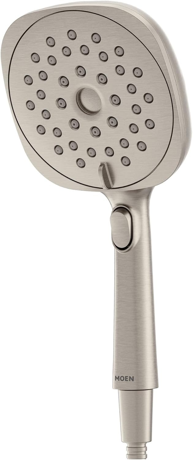 image:imageMoen Verso EcoPerformance Infiniti Dial Square Handheld Shower 6Inch Diameter Spray Head Spot Resist Nickel 220H4EPSRNSpot Resist Nickel