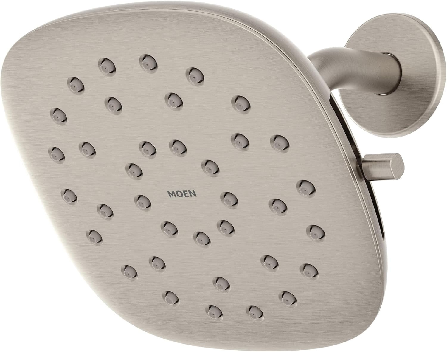 image:imageMoen Verso EcoPerformance Infiniti Dial Square Rain Shower Head 6Inch Diameter Spray Head Matte Black 220R4EPBLSpot Resist Nickel