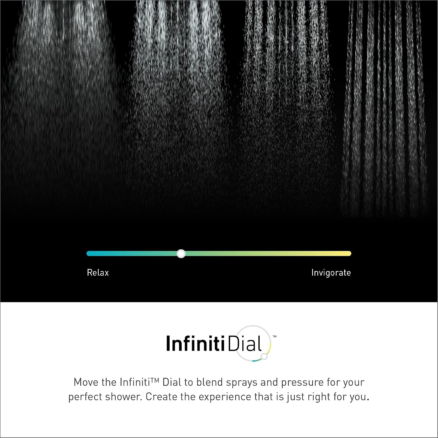 image:imageMoen Verso EcoPerformance Infiniti Dial Square Rain Shower Head 7Inch Diameter Spray Head Chrome 220R5EPBrushed Nickel
