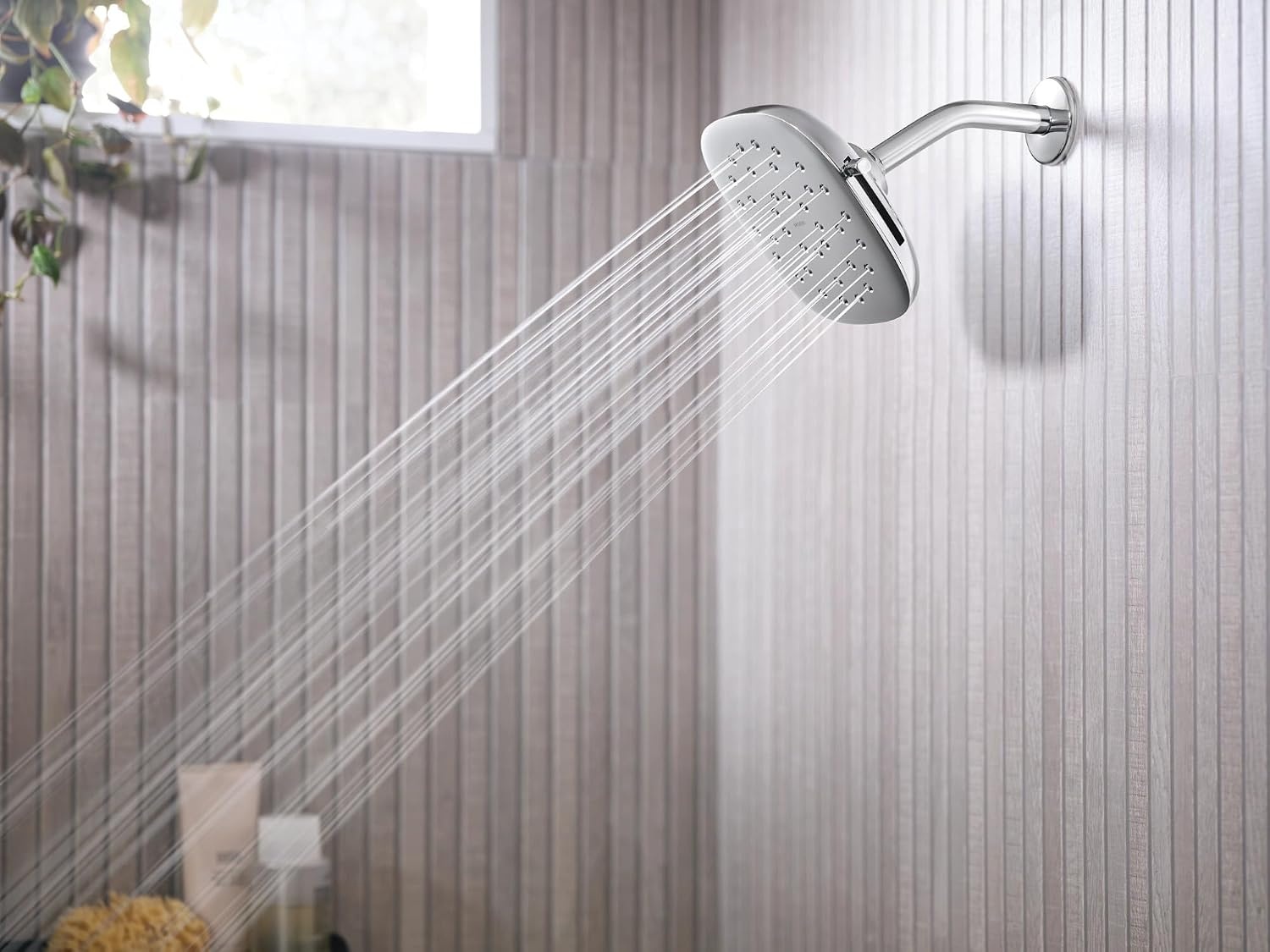 image:imageMoen Verso EcoPerformance Infiniti Dial Square Rain Shower Head 7Inch Diameter Spray Head Chrome 220R5EPChrome