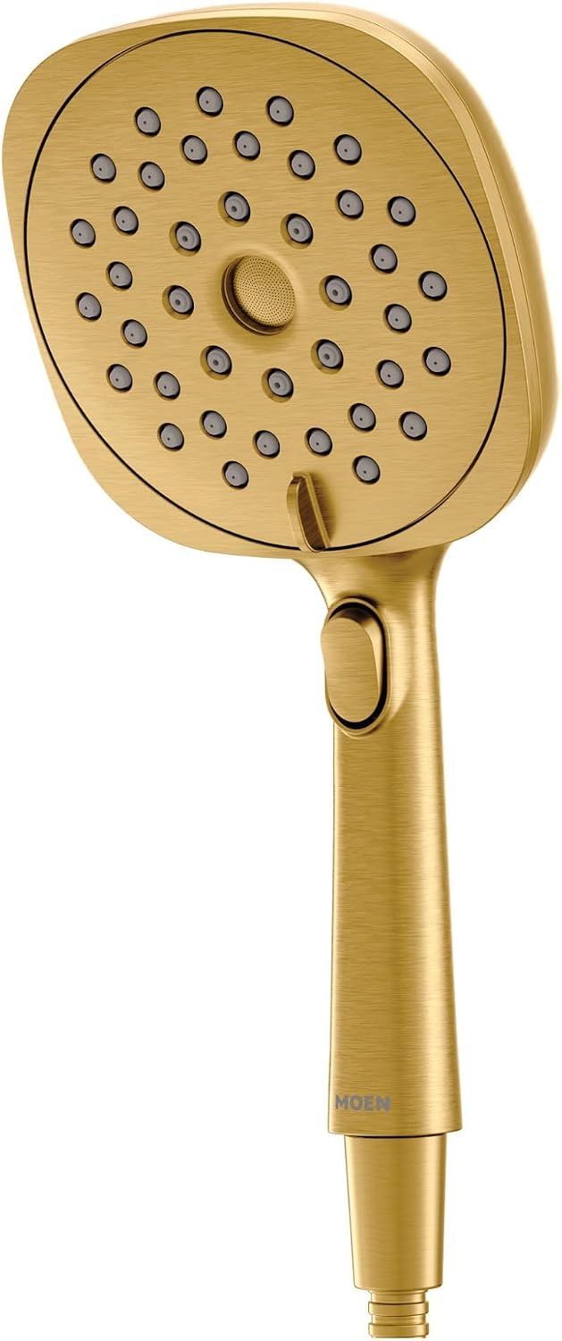 image:imageMoen Verso Infiniti Dial Square Handheld Shower 5Inch Diameter Spray Head Brushed Gold 220H5BGBrushed Gold