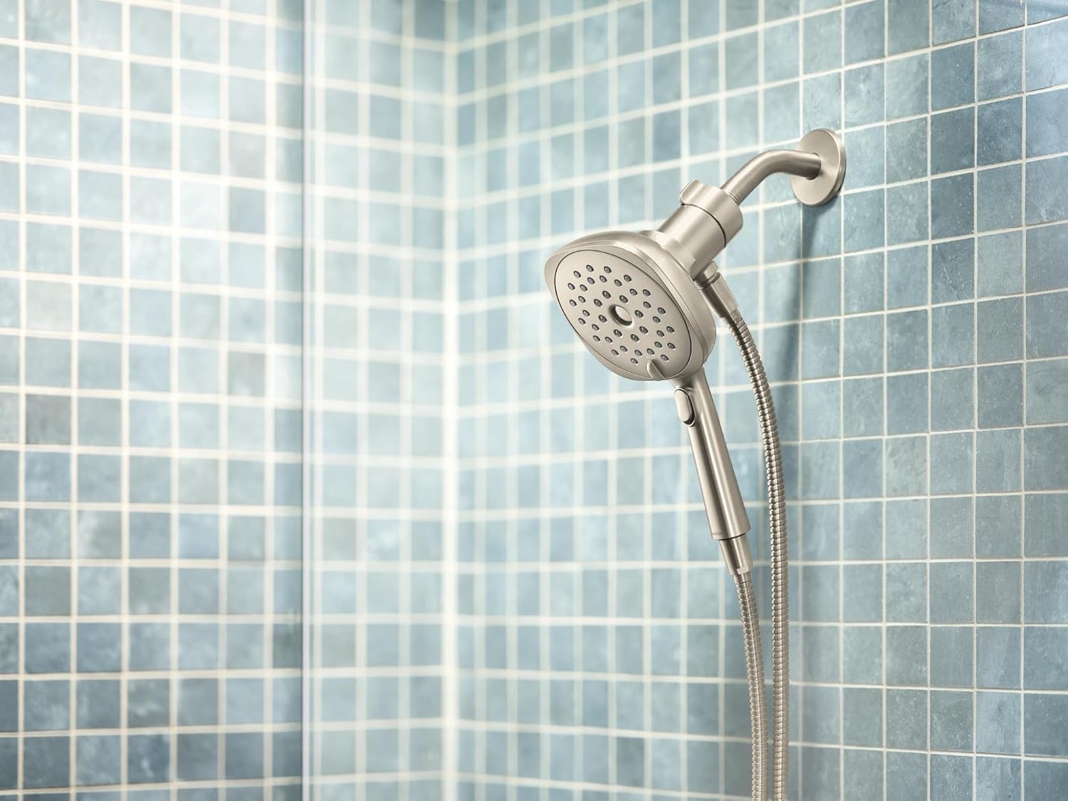 image:imageMoen Verso Infiniti Dial Square Handheld Shower 5Inch Diameter Spray Head Brushed Gold 220H5BGBrushed Nickel