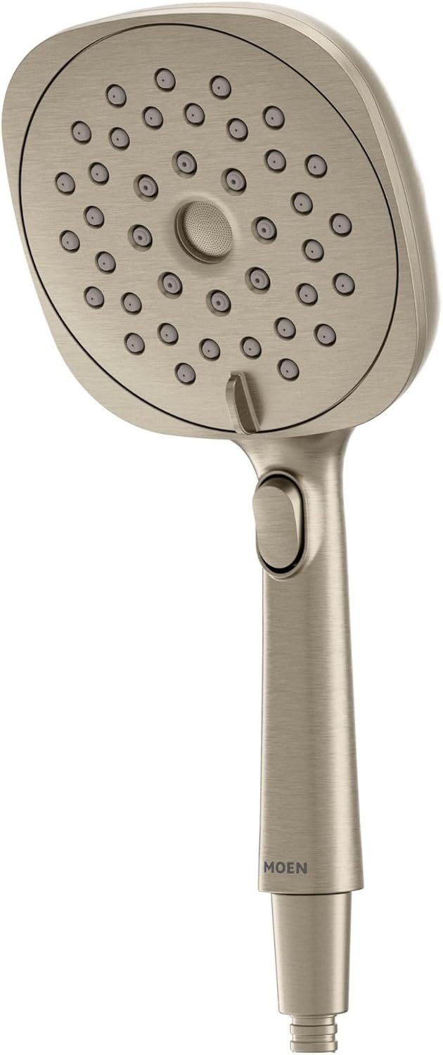 image:imageMoen Verso Infiniti Dial Square Handheld Shower 5Inch Diameter Spray Head Brushed Gold 220H5BGBrushed Nickel