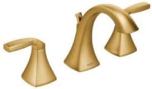 image:imageMoen Voss Brushed Nickel Contemporary TwoHandle Widespread Bathroom Sink Faucet Trim Kit for Adjustable 3Hole Installations Valve Required T6905BNBrushed Gold