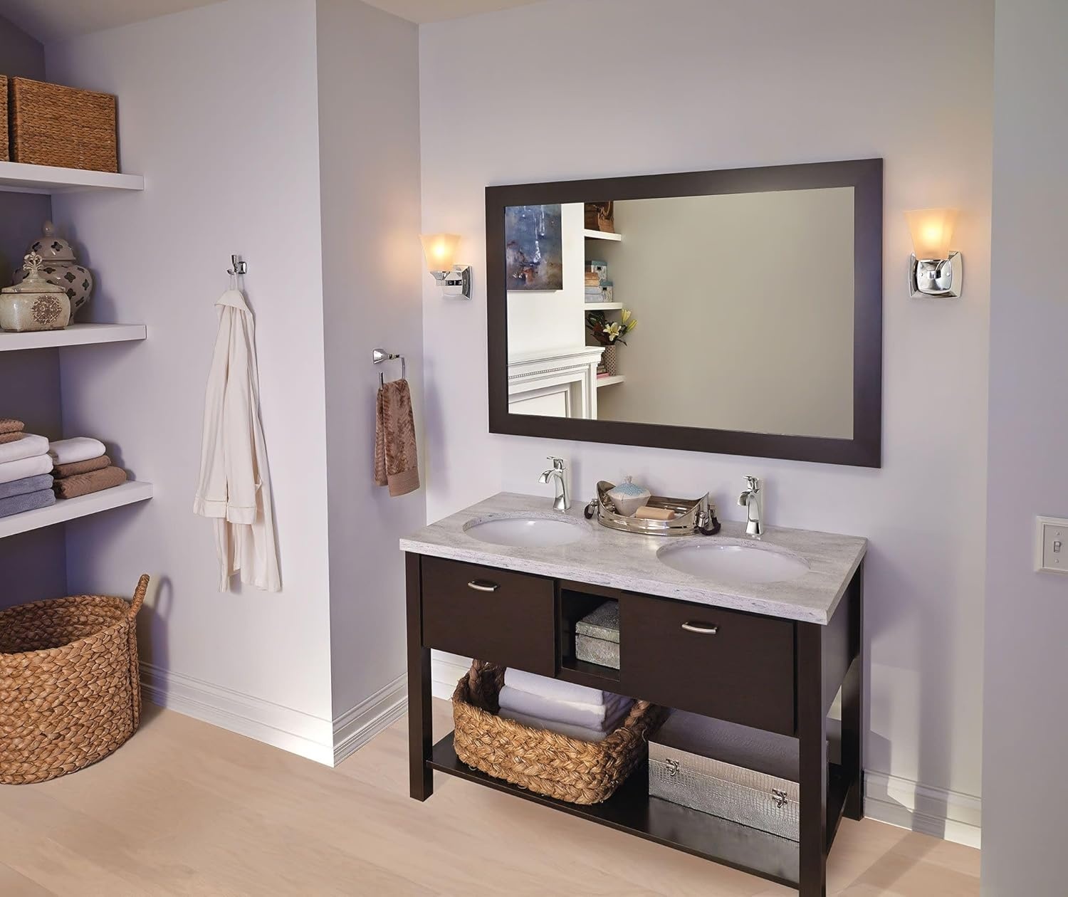 image:imageMoen Voss Chrome OneHandle Single Hole Bathroom Sink Faucet with Optional Deckplate 6903Chrome