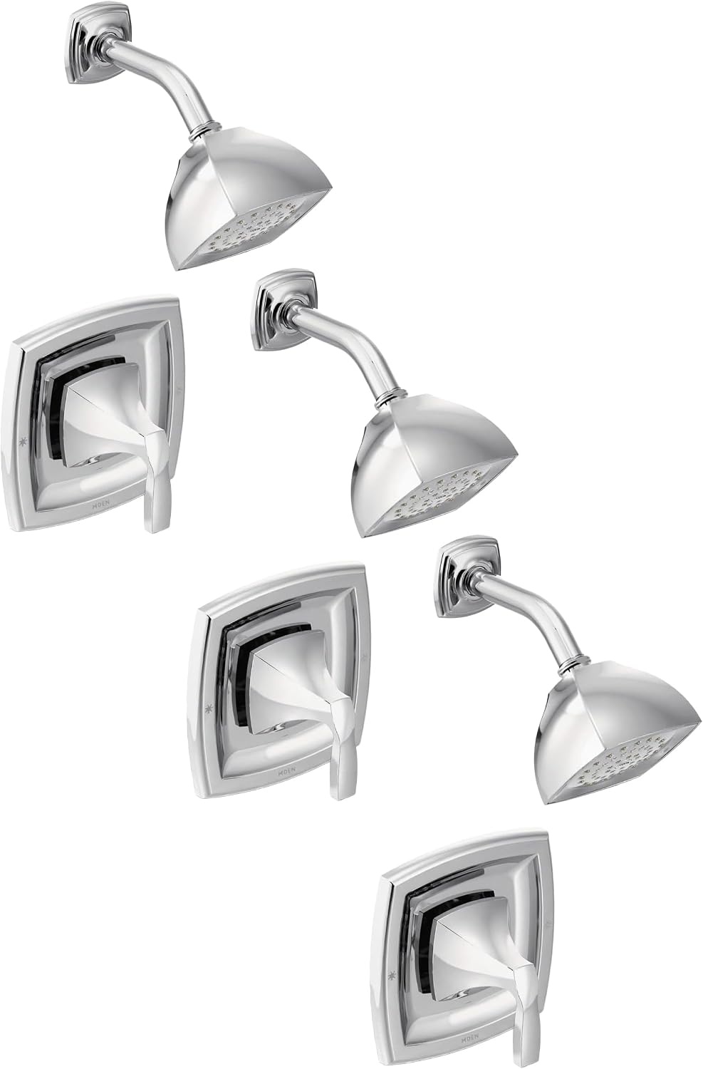 image:imageMoen Voss Chrome PosiTemp PosiTemp Pressure Balancing Shower Trim Kit Valve Required T2692Chrome