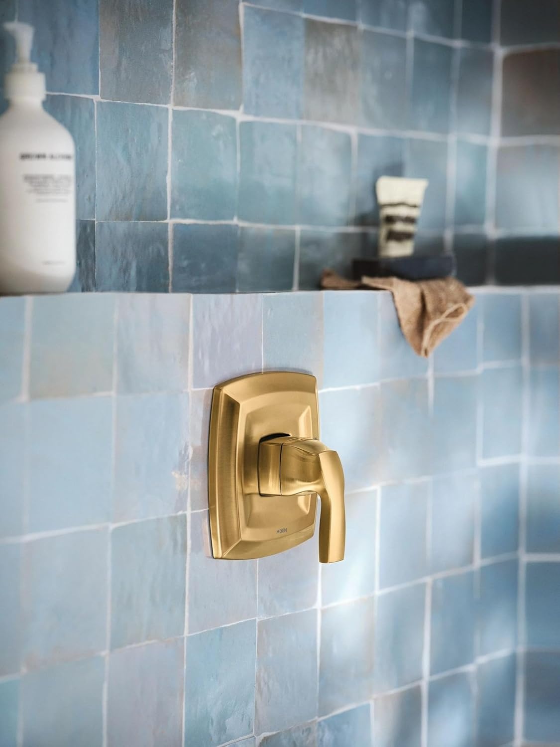 image:imageMoen Voss Chrome PosiTemp PosiTemp Pressure Balancing Shower Trim Kit Valve Required T2692Gold