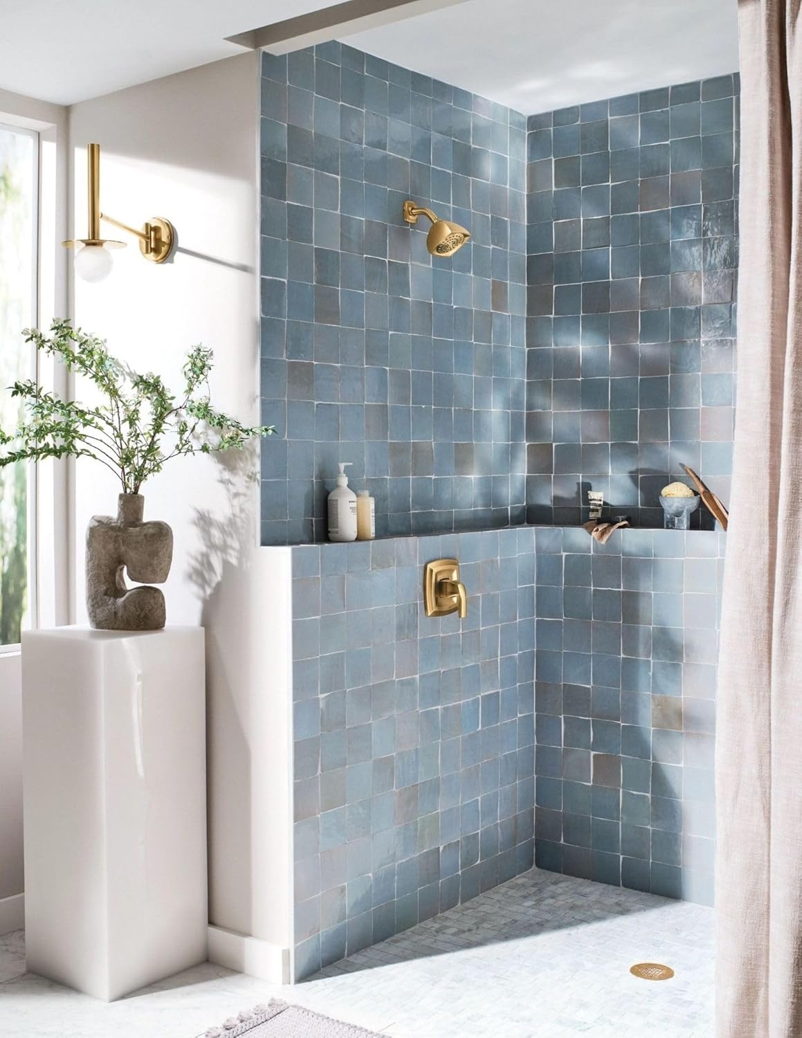 image:imageMoen Voss Chrome PosiTemp PosiTemp Pressure Balancing Shower Trim Kit Valve Required T2692Gold