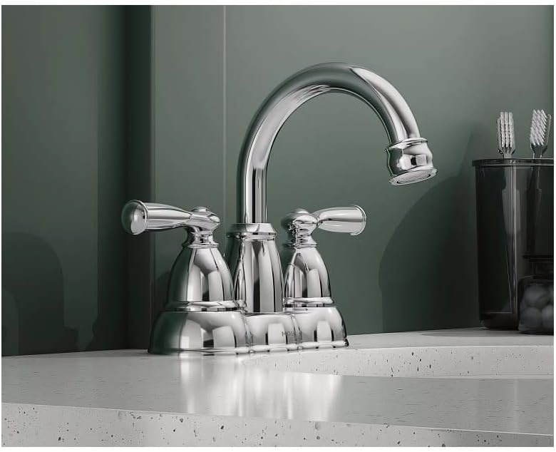image:imageMoen WS84913 TwoHandle High Arc Bathroom Faucet Chrome