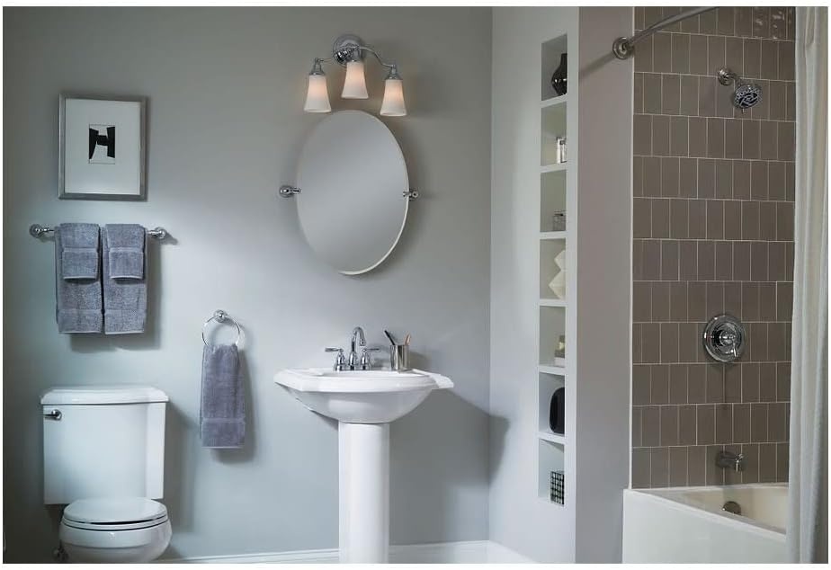 image:imageMoen WS84913 TwoHandle High Arc Bathroom Faucet Chrome