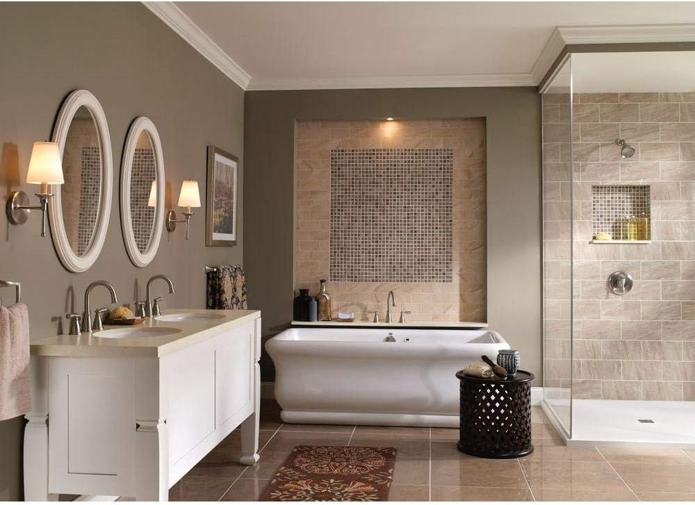 image:imageMoen WS84924SRN TwoHandle High Arc Bathroom Faucet Spot Resist Brushed NickelSpot Resist Brushed Nickel