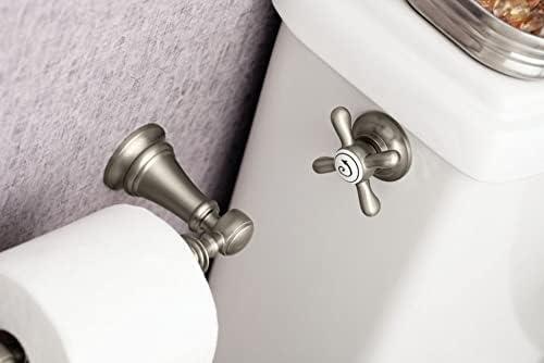 image:imageMoen Weymouth Brushed Gold Pivoting Double Post Toilet Paper Holder YB8408BG