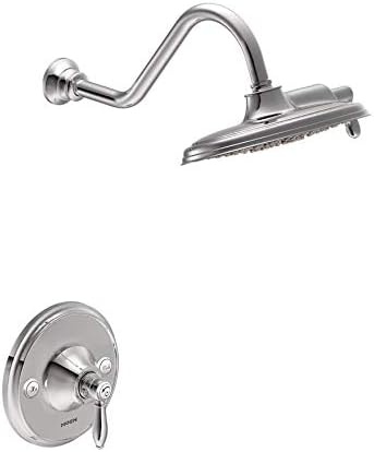 image:imageMoen Weymouth Brushed Gold PosiTemp Shower Trim Kit Valve Required including 9Inch 2Spray Rainshower TS32102BGBrushed Gold