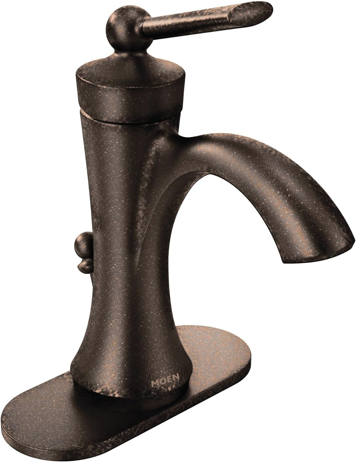 image:imageMoen Wynford Brushed Nickel OneHandle HighArc Bathroom Faucet with Drain Assembly 4500BNOil Rubbed Bronze