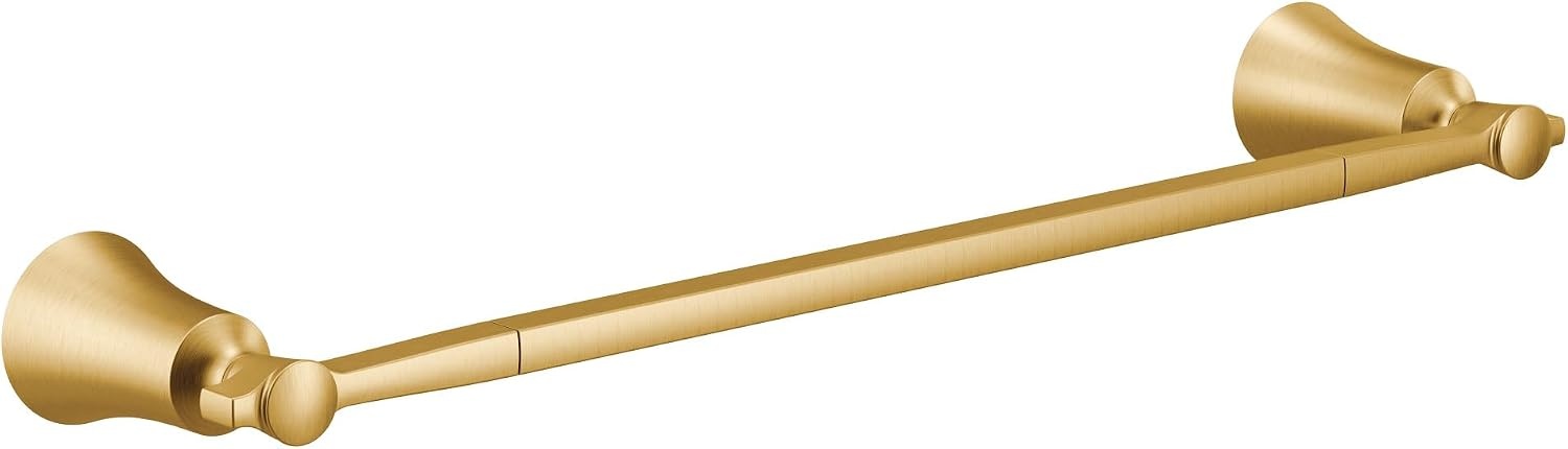 image:imageMoen YB0318CH Flara 18Inch Single Towel Bar ChromeBrushed Gold