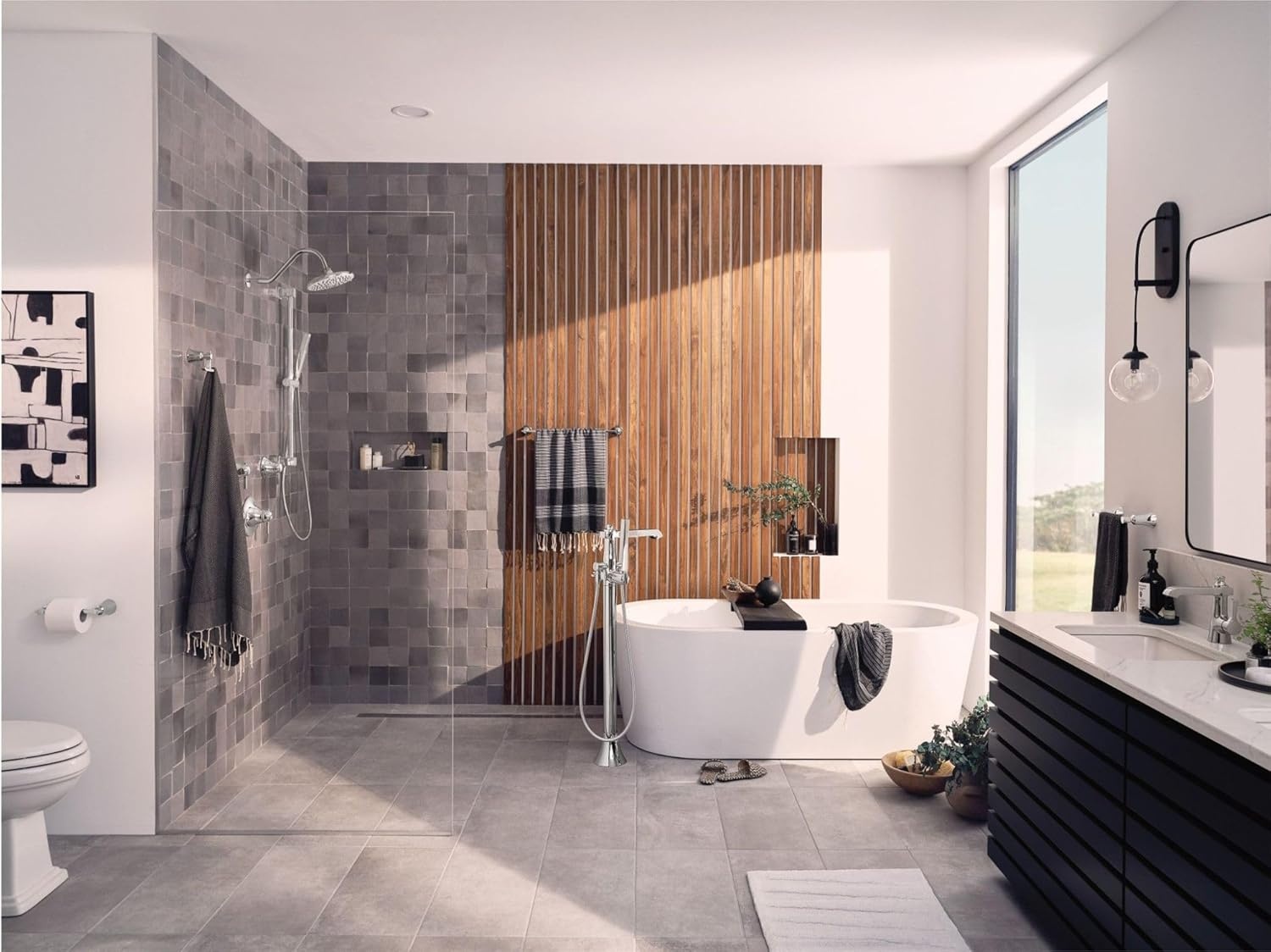 image:imageMoen YB0318CH Flara 18Inch Single Towel Bar ChromeChrome