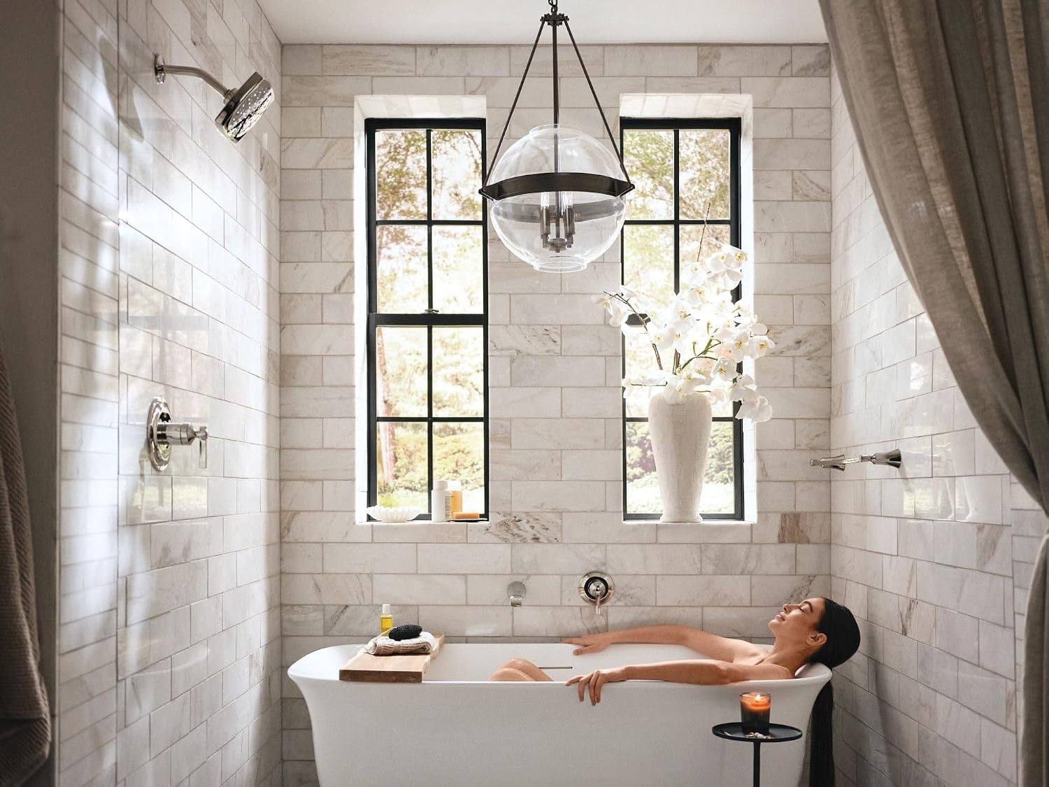image:imageMoen YB0318CH Flara 18Inch Single Towel Bar ChromePolished Nickel