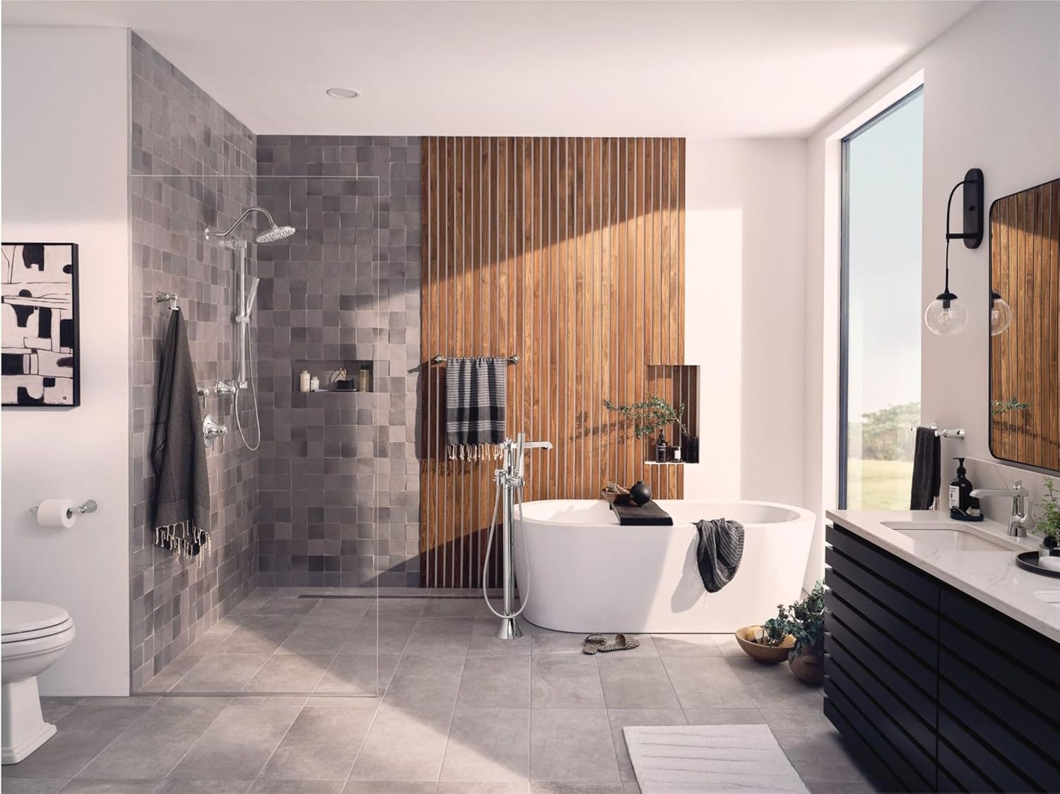 image:imageMoen YB0386CH Flara 9Inch Single Hand Towel Bar ChromeChrome