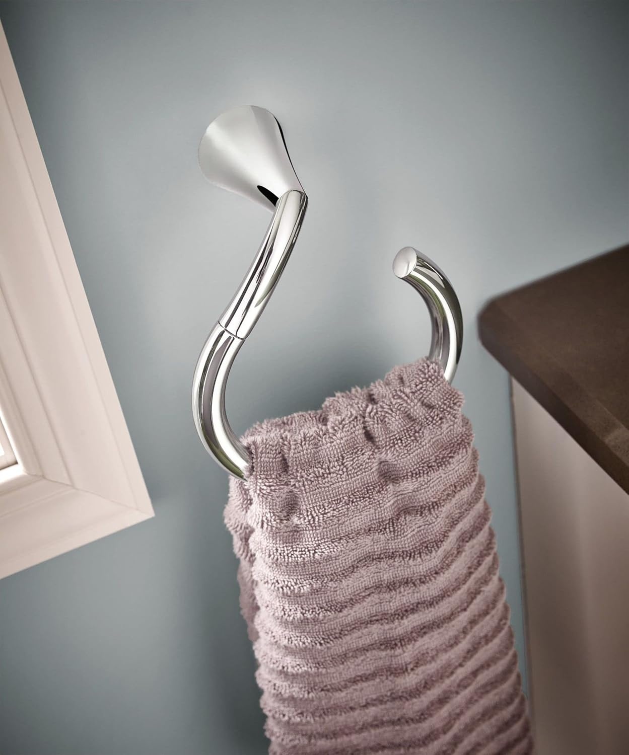 image:imageMoen YB2386CH Glyde Towel Ring ChromeBrushed Nickel