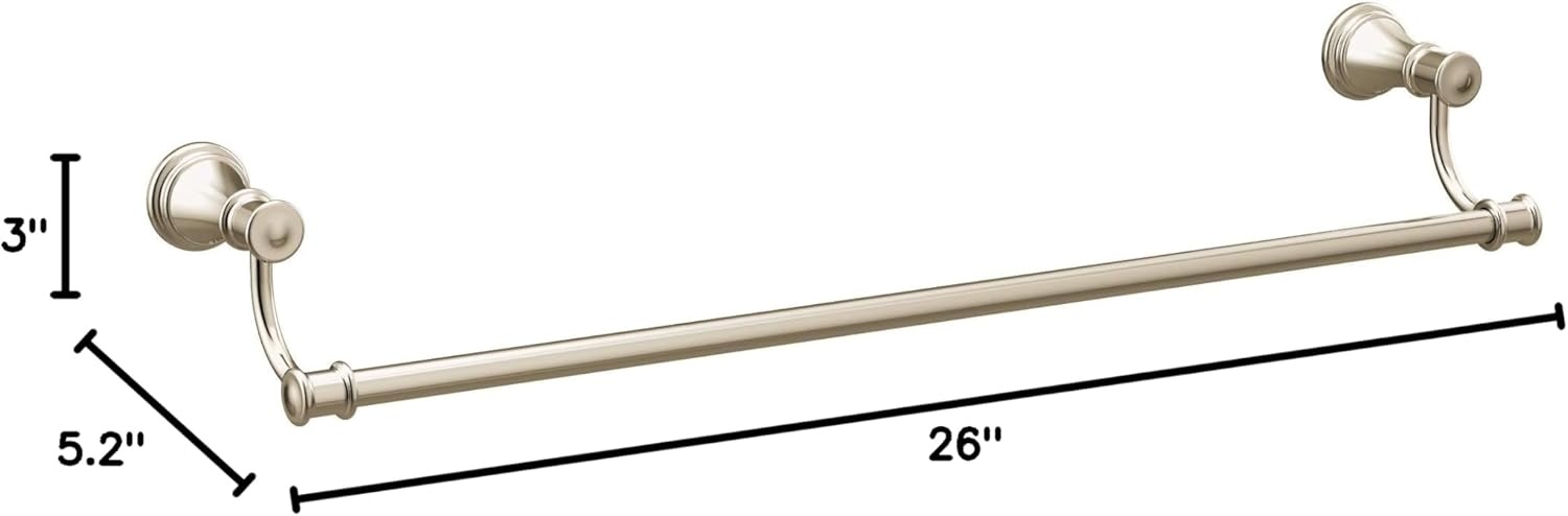 image:imageMoen YB6418ORB Belfield 18Inch Bathroom Towel Bar Oil Rubbed BronzePolished Nickel