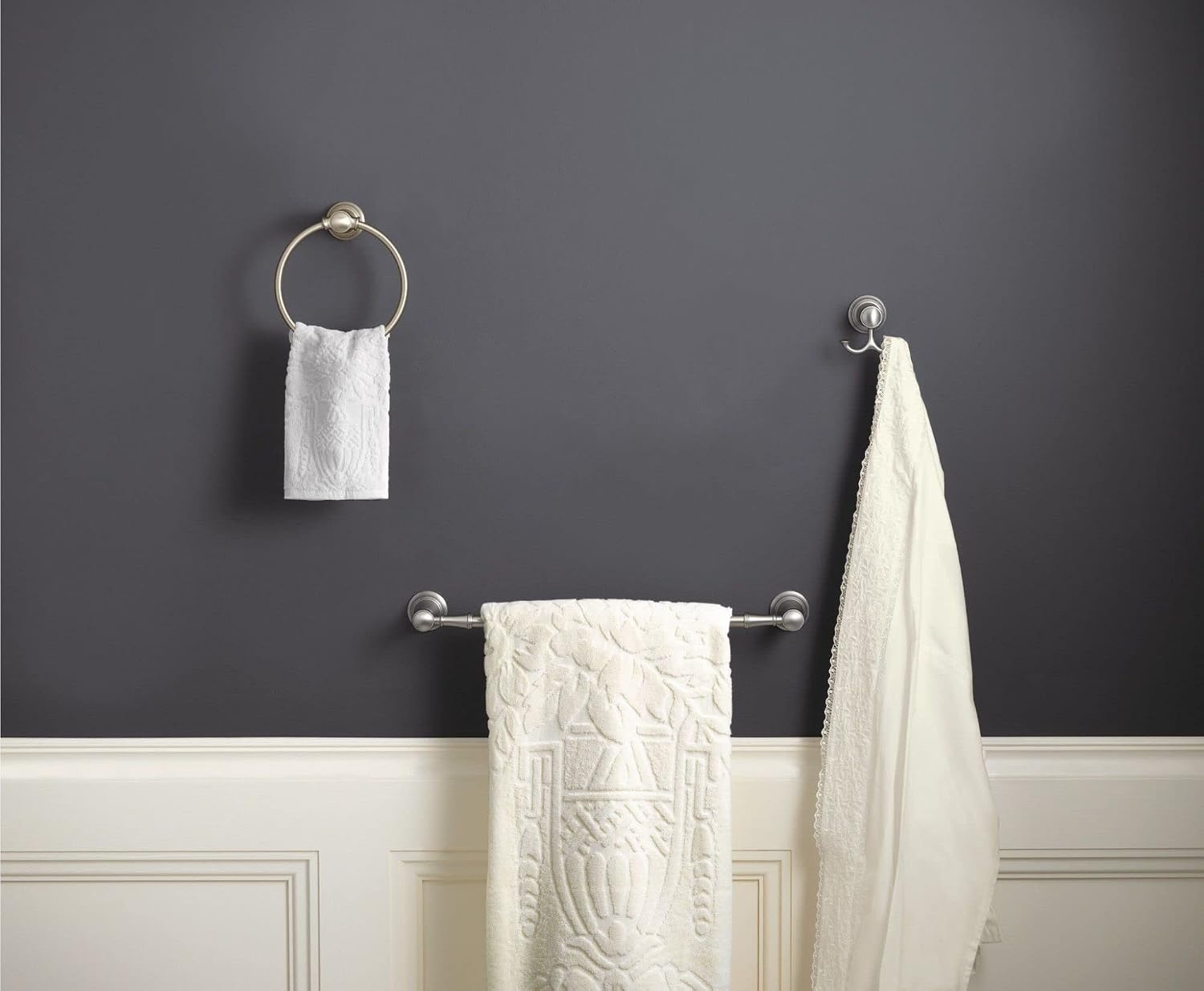 image:imageMoen YB8424BG Weymouth 24Inch Single Towel Bar Brushed GoldChrome