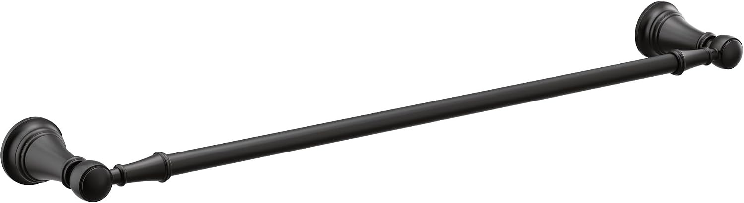 image:imageMoen YB8424BG Weymouth 24Inch Single Towel Bar Brushed GoldMatte Black