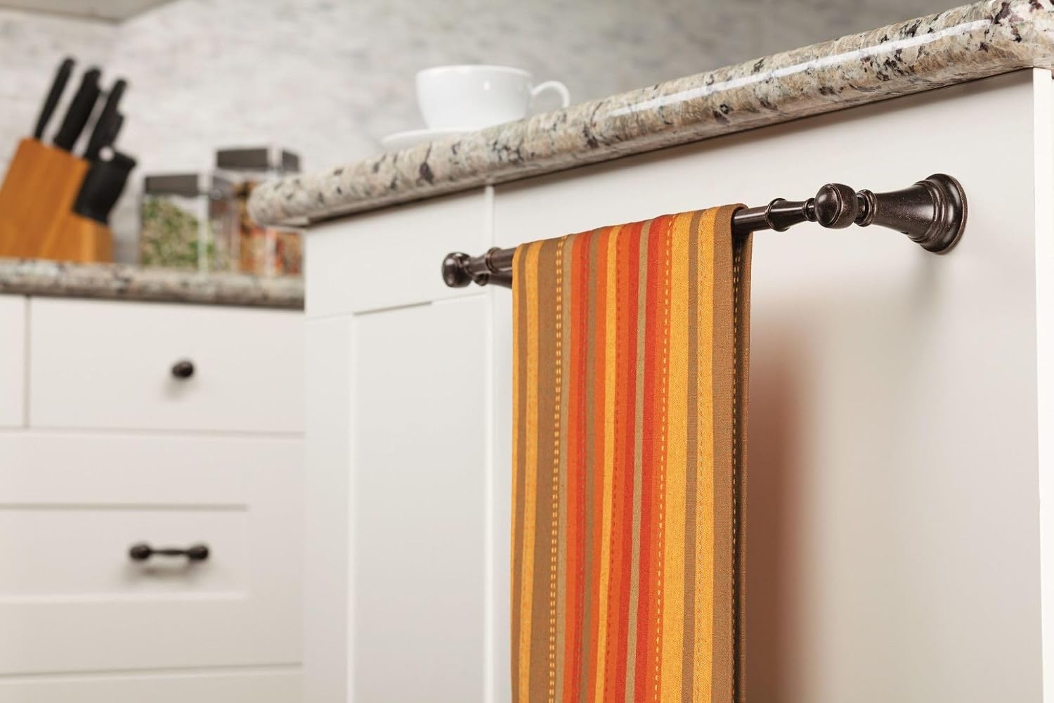 image:imageMoen YB8424BG Weymouth 24Inch Single Towel Bar Brushed GoldOil Rubbed Bronze