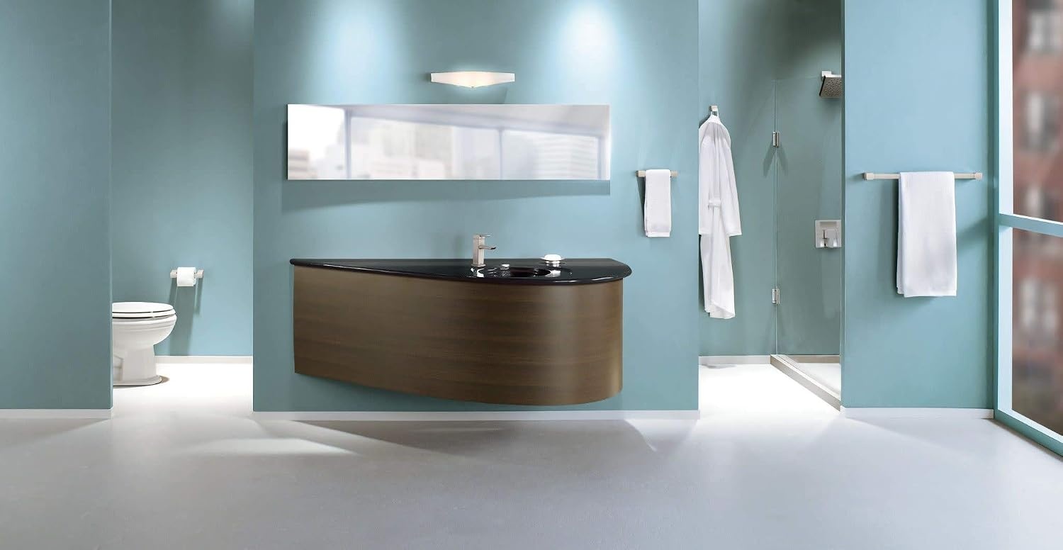 image:imageMoen YB8824BN 90 Degree Modern 24Inch Bathroom Single Towel Bar Brushed nickel