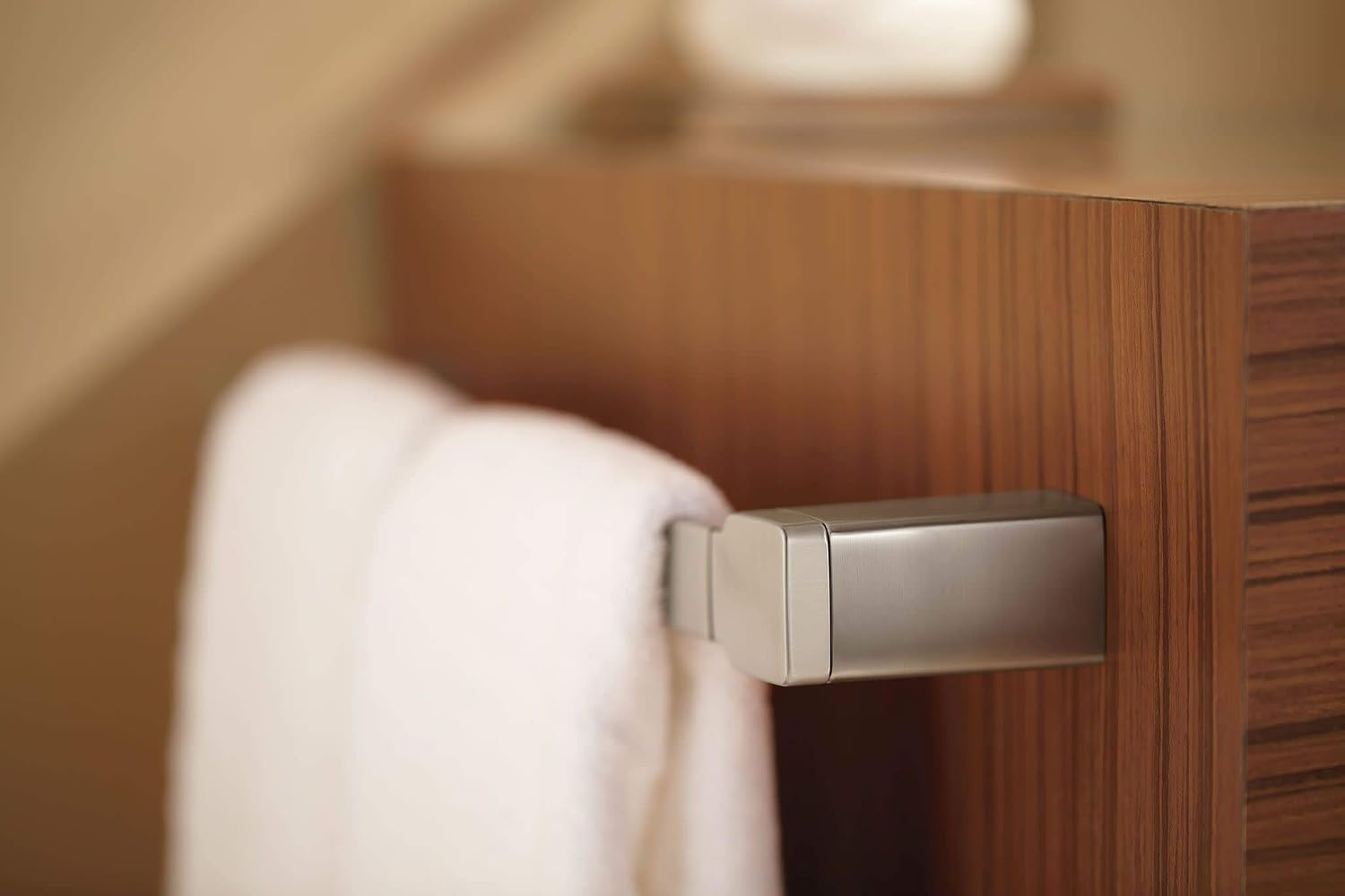 image:imageMoen YB8824BN 90 Degree Modern 24Inch Bathroom Single Towel Bar Brushed nickel