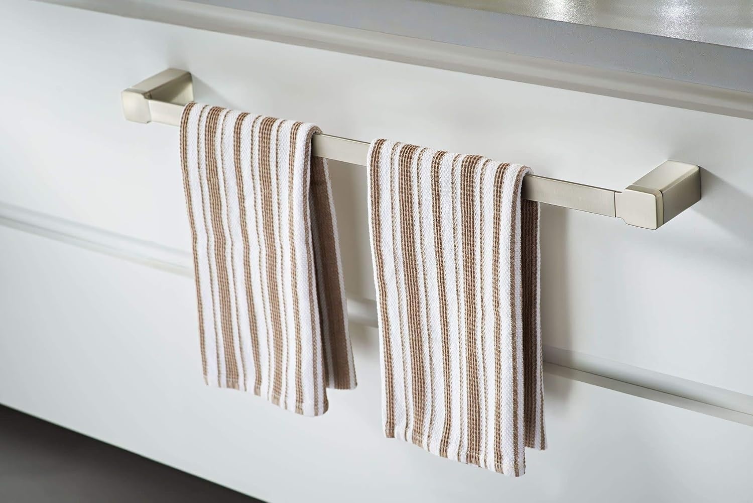 image:imageMoen YB8824BN 90 Degree Modern 24Inch Bathroom Single Towel Bar Brushed nickel