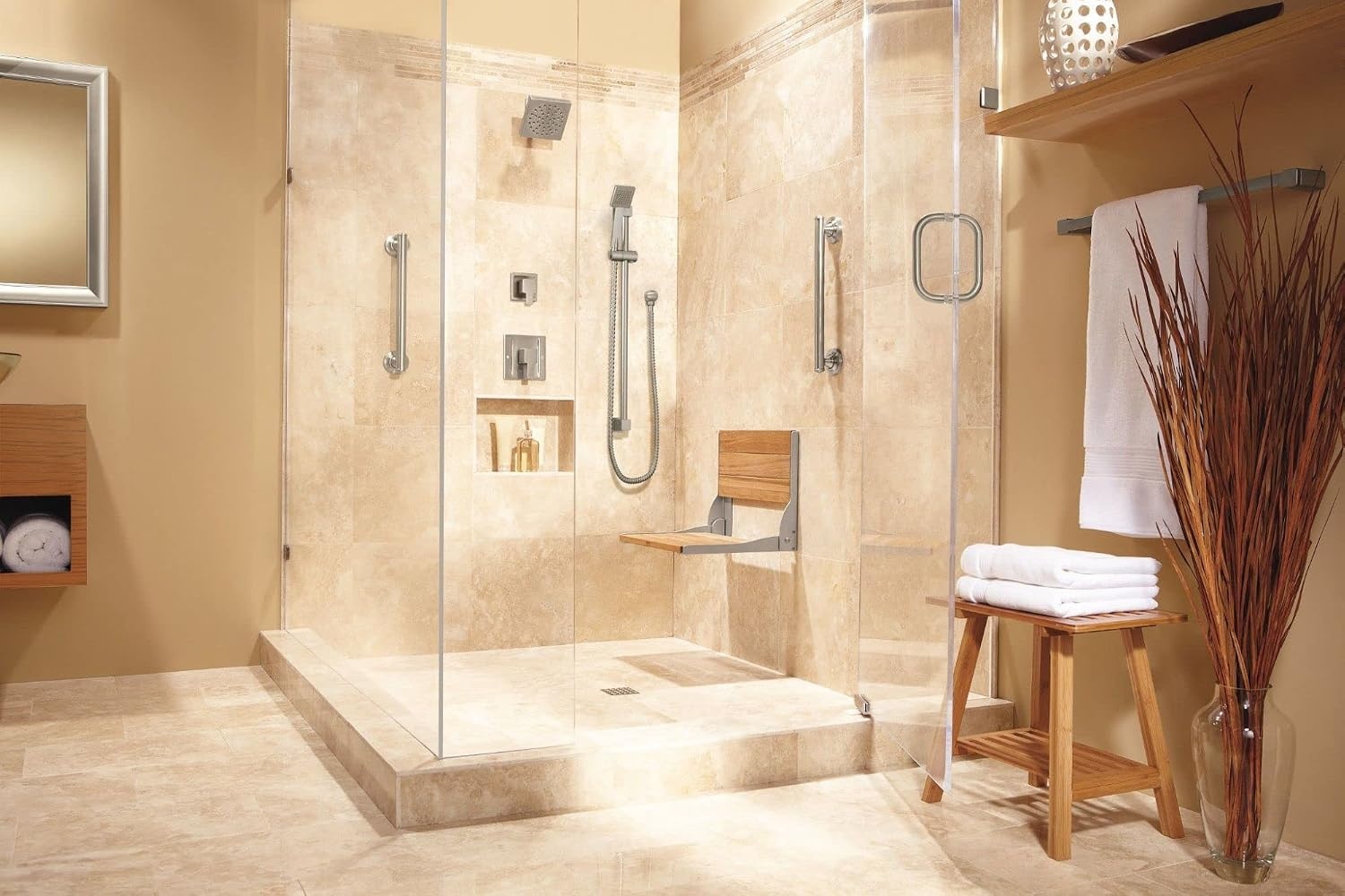 image:imageMoen YB8824BN 90 Degree Modern 24Inch Bathroom Single Towel Bar Brushed nickel