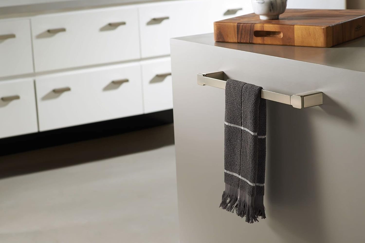image:imageMoen YB8824BN 90 Degree Modern 24Inch Bathroom Single Towel Bar Brushed nickel