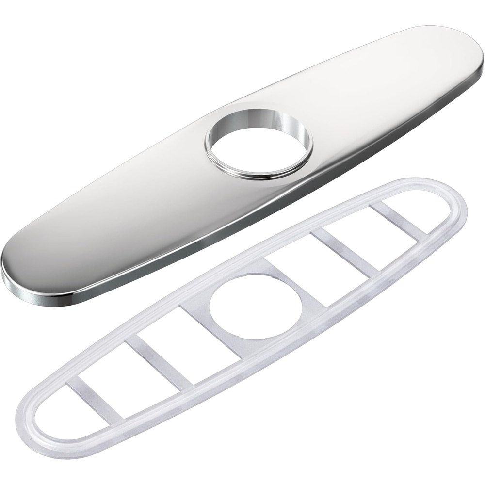 image:imageMoen 141002 Kitchen Faucet Escutcheon Deckplate for 3Hole Installation ChromeChrome