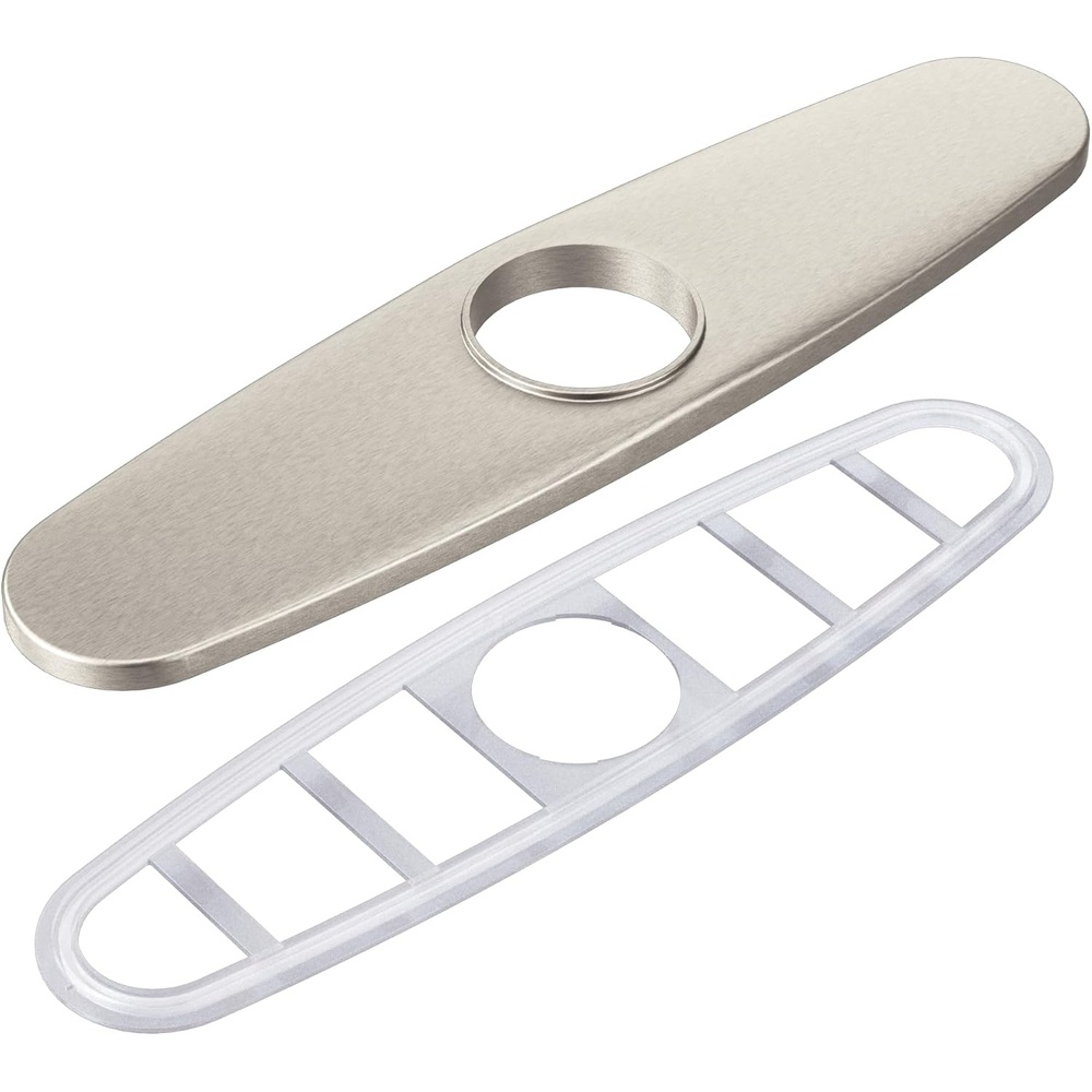 image:imageMoen 141002 Kitchen Faucet Escutcheon Deckplate for 3Hole Installation ChromeClassic Stainless