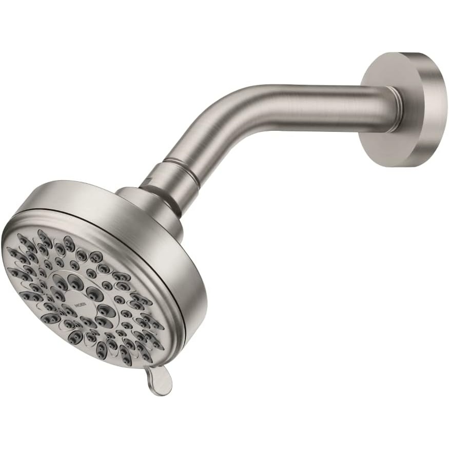 image:imageMoen 209W0SRN Ignite FiveFunction 334 Diameter Spray Head Wallmount Spot Resist Brushed Nickel