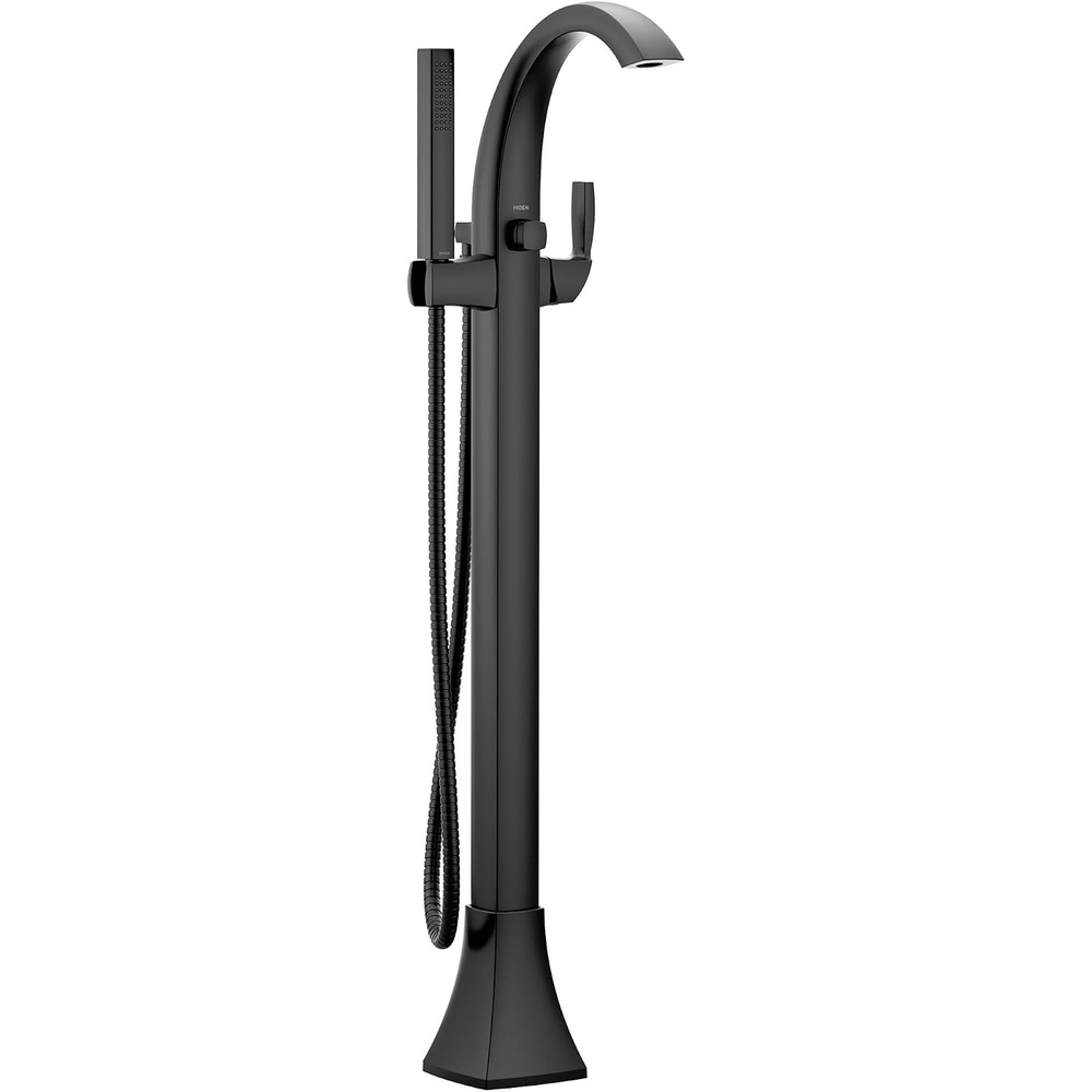 image:imageMoen 695BL Voss OneHandle Freestanding Floor Mount Tub Filler with Handshower