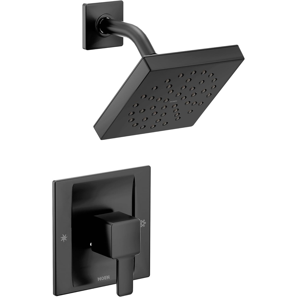 image:imageMoen 90Degree Matte Black PosiTemp EcoPerformance Shower Trim Valve Required TS2712EPBL