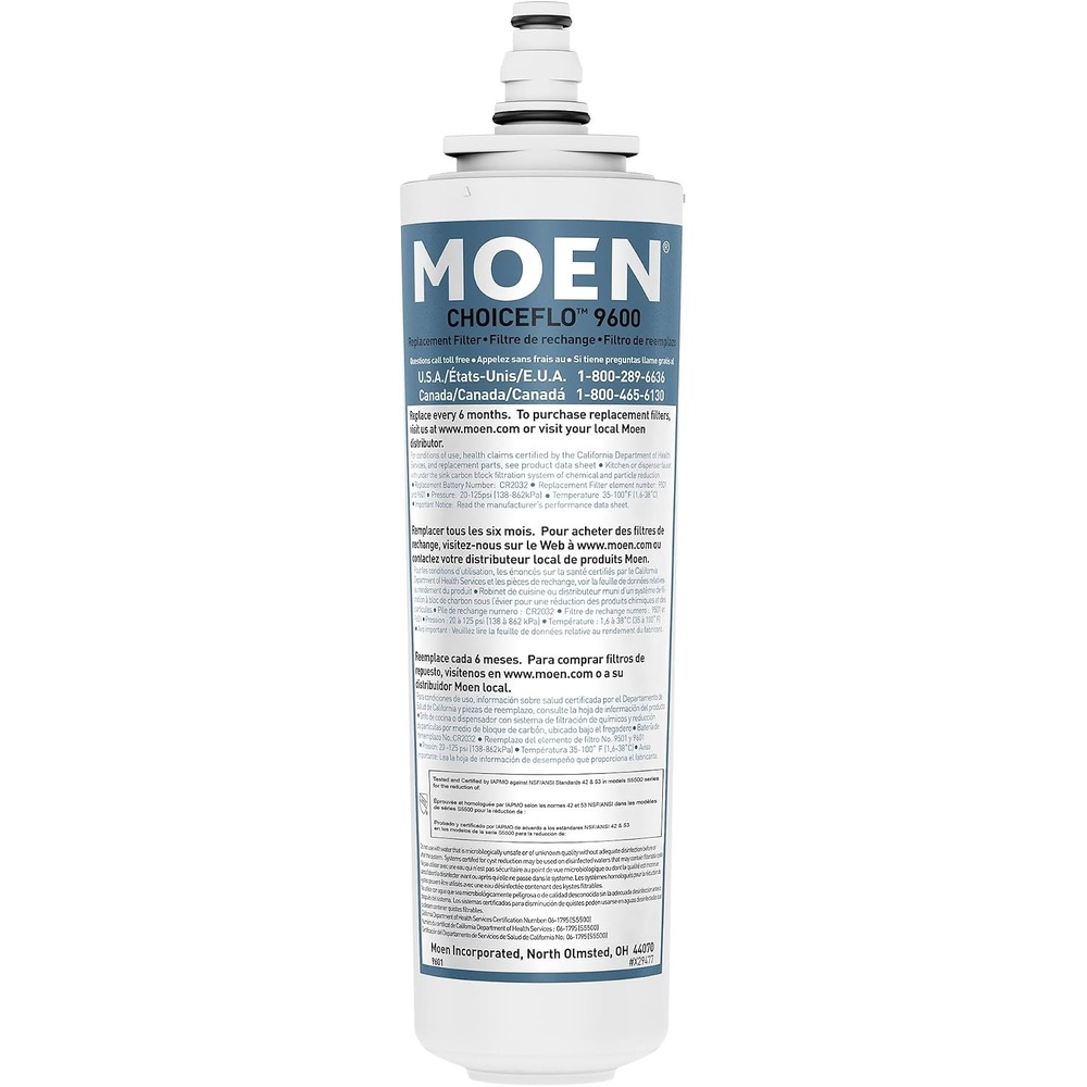 image:imageMoen 9601 ChoiceFlo Replacement Water Filter Compatible with Moen Sip Filtered Kitchen Faucets1