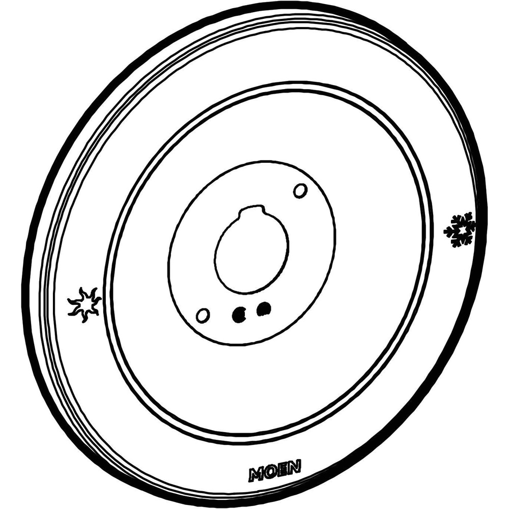 image:imageMoen 97577 Monticello Escutcheon for Moentrol Showering valve Chrome