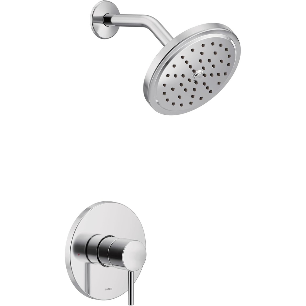 image:imageMoen Align Brushed Gold MCORE 3Series Shower Trim Kit with Wide Showerhead and Lever Handle Valve Required UT3292BGChrome