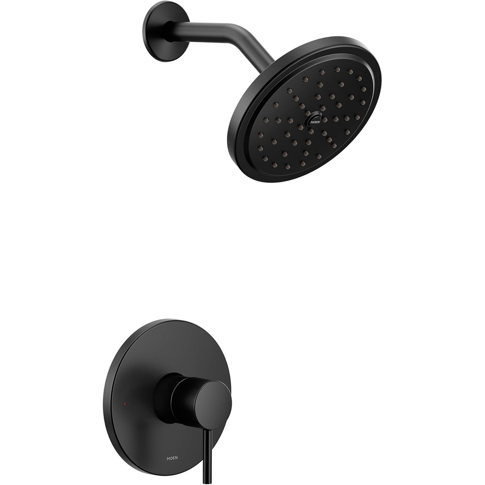image:imageMoen Align Brushed Gold MCORE 3Series Shower Trim Kit with Wide Showerhead and Lever Handle Valve Required UT3292BGMatte Black