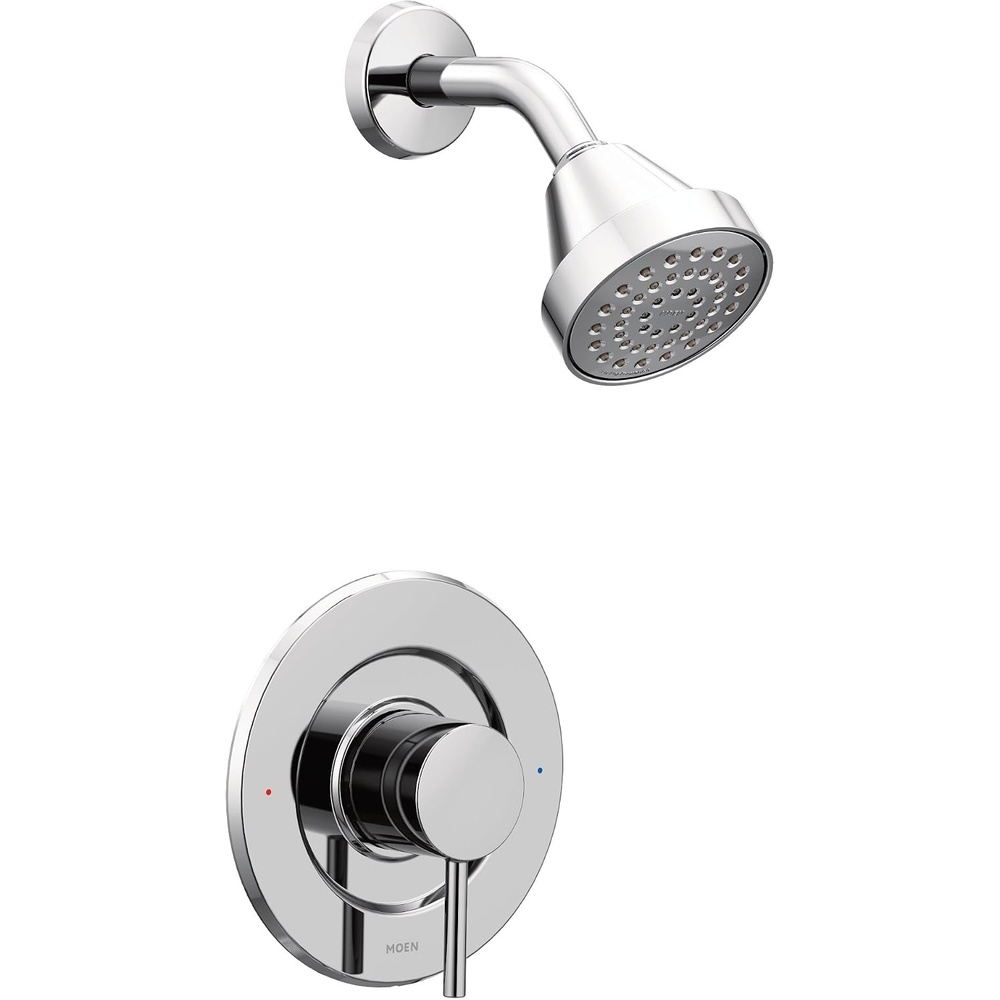 image:imageMoen Align Brushed Gold PosiTemp Pressure Balancing EcoPerformance Modern Shower Trim Kit Valve Required T2192EPBGChrome