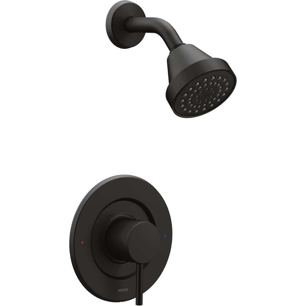 image:imageMoen Align Brushed Gold PosiTemp Pressure Balancing EcoPerformance Modern Shower Trim Kit Valve Required T2192EPBGMatte Black