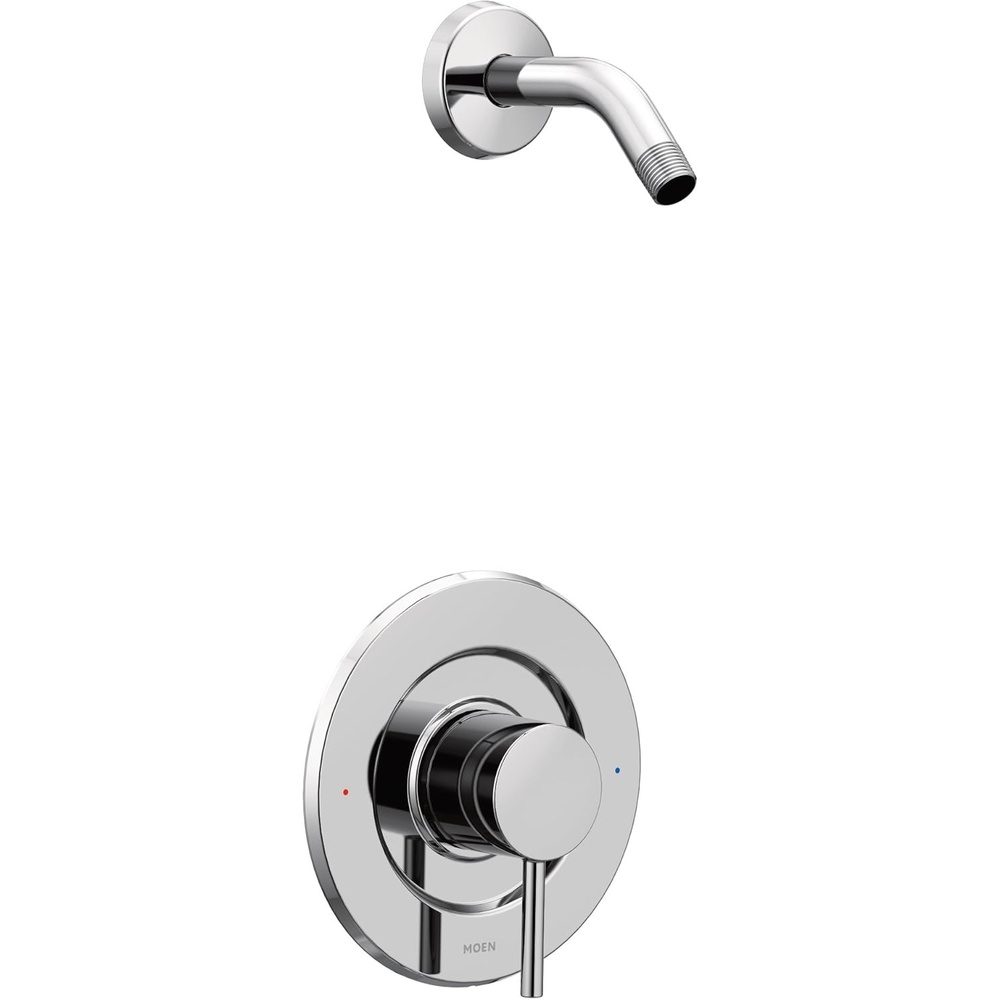 image:imageMoen Align Chrome PosiTemp Pressure Balancing Modern Shower Trim Kit without Showerhead Valve Required T2192NHChrome